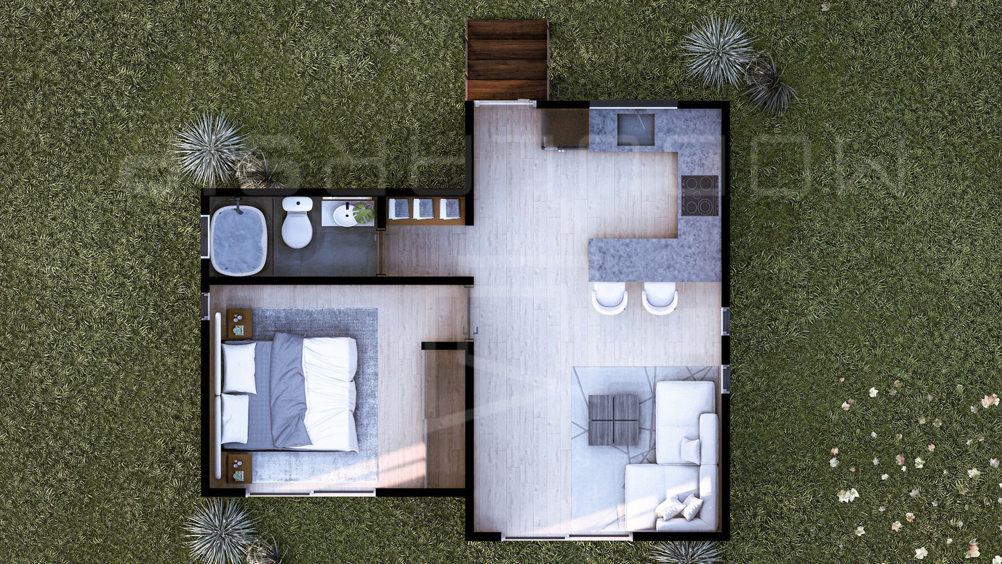 Techo Inclinado 38 m2