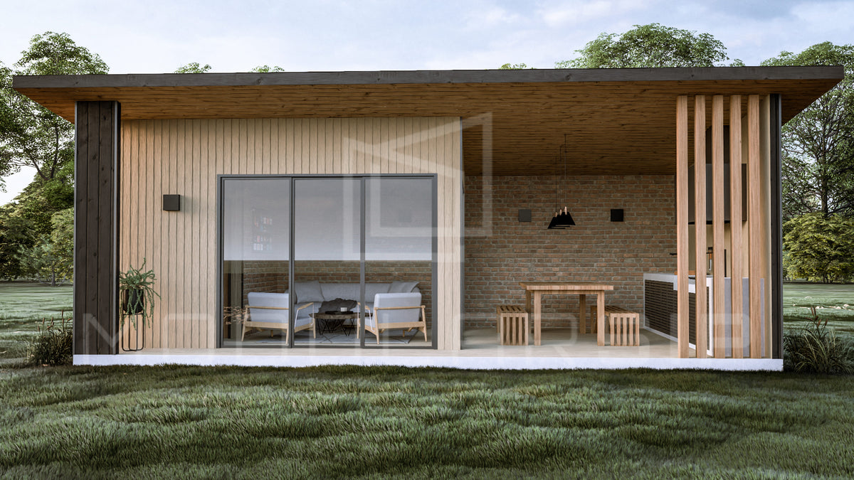 Conoce este Quincho de 35m2 en Panel SIP – Modular SIP