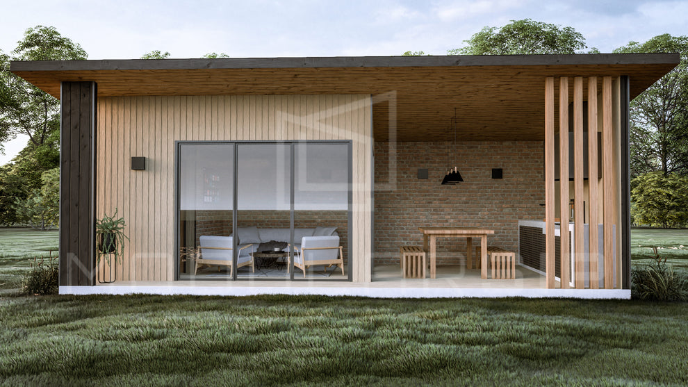 Conoce este Quincho de 35m2 en Panel SIP – Modular SIP