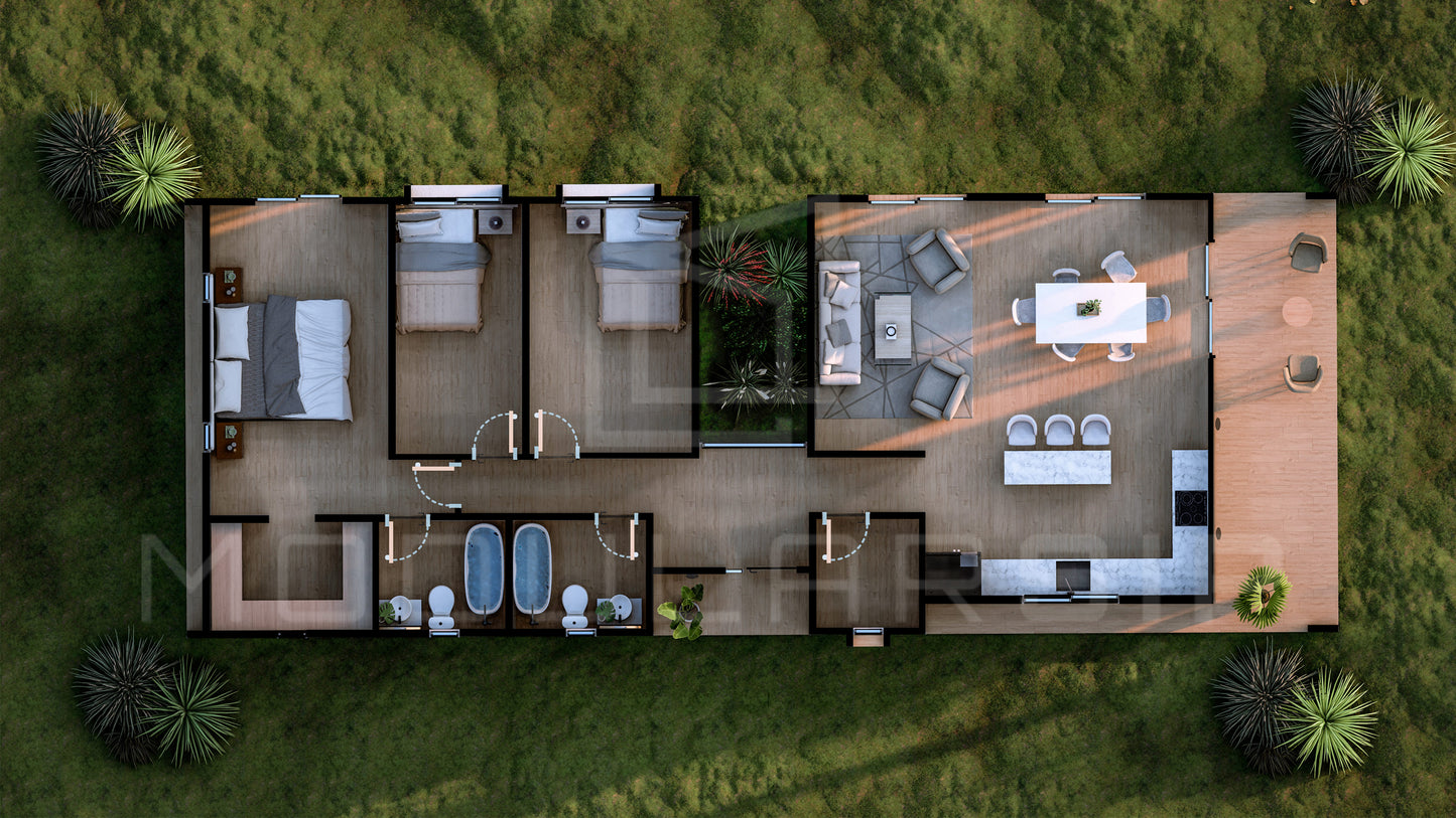 Techo Inclinado 108 m2